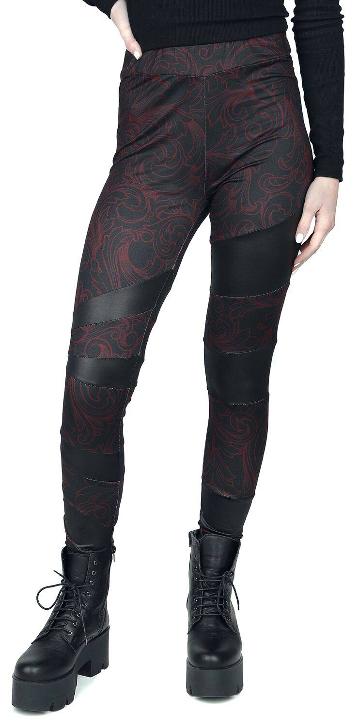 EMP Leggings Schwarz/rot Von Black Premium By EMP
