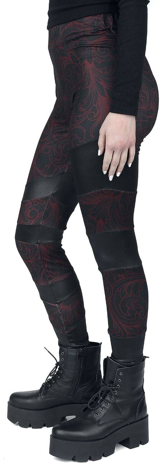 EMP Leggings Schwarz/rot Von Black Premium By EMP