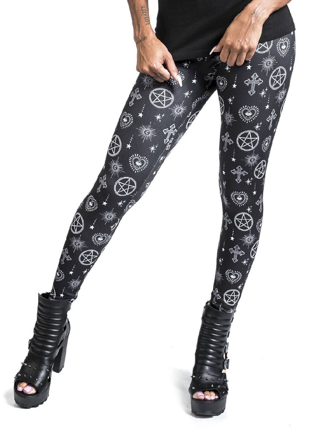 EMP Leggings Schwarz Von Gothicana By EMP