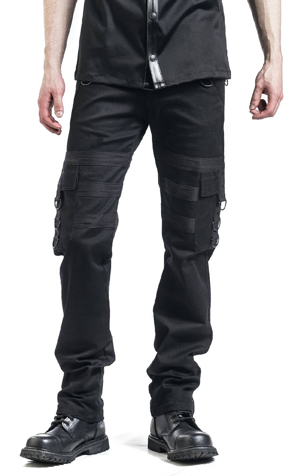 EMP "Liam Pants" Stoffhose Schwarz Von Vixxsin