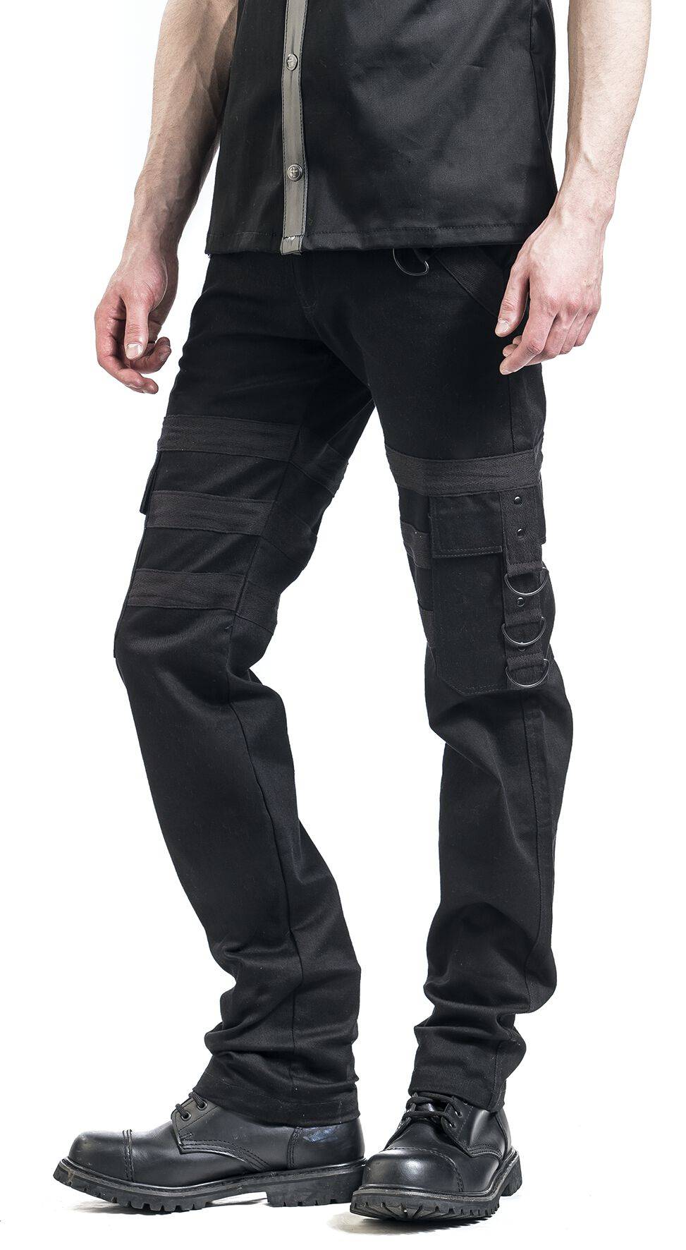 EMP "Liam Pants" Stoffhose Schwarz Von Vixxsin