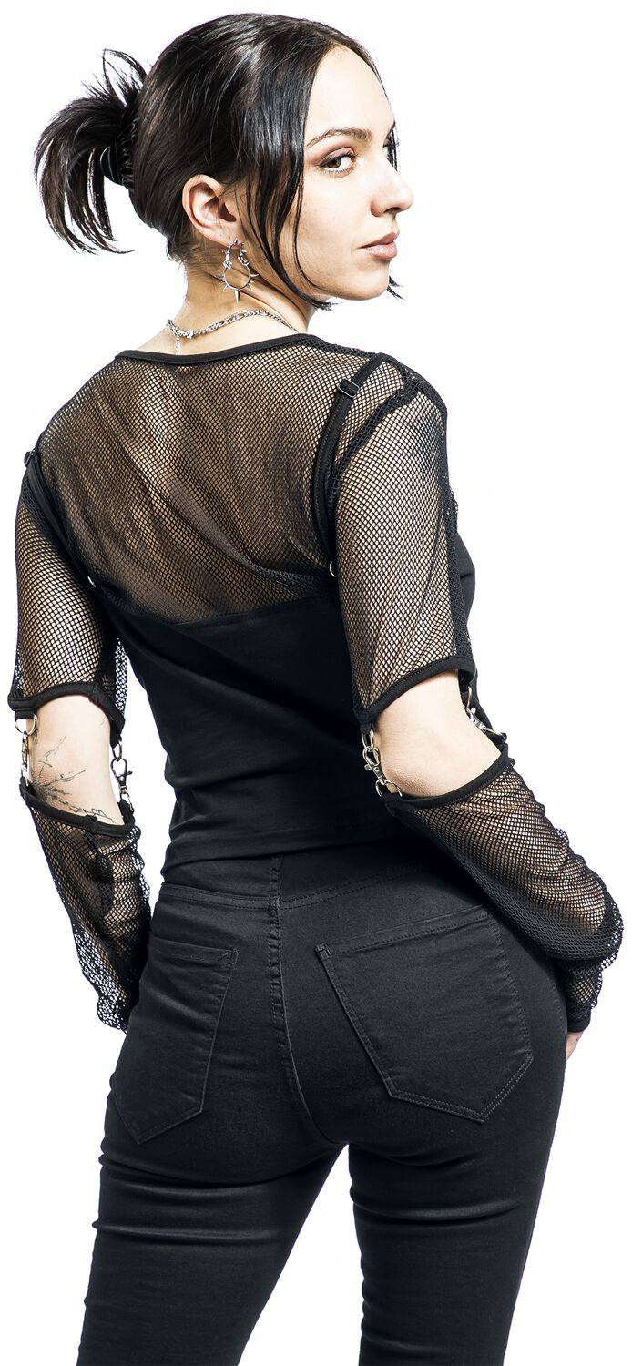 EMP "Lisha Top" Langarmshirt Schwarz Von Heartless