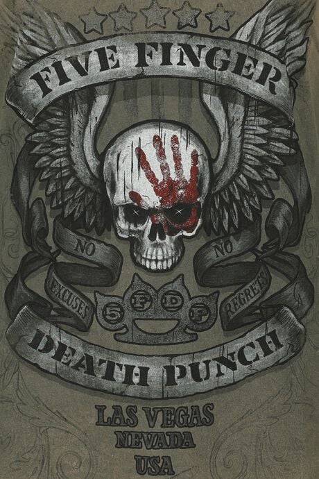 EMP "Logo" Top Beige Von Five Finger Death Punch