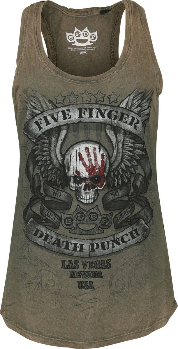 EMP "Logo" Top beige von Five Finger Death Punch
