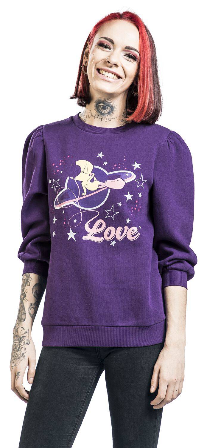 EMP "Love" Sweatshirt Dunkellila Von Looney Tunes