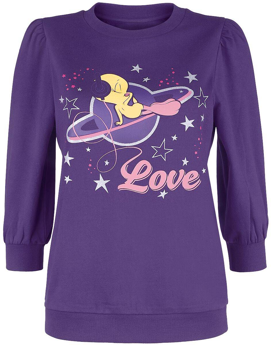 EMP "Love" Sweatshirt dunkellila von Looney Tunes