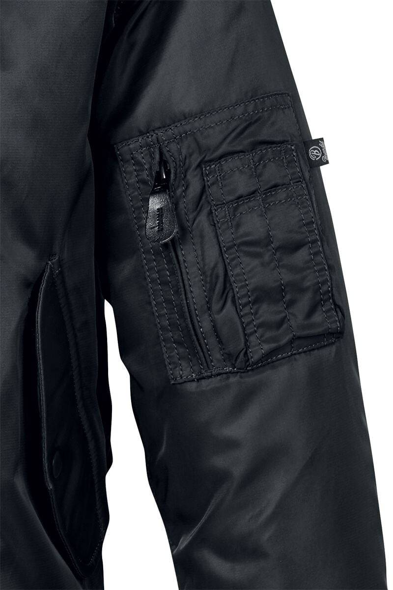 EMP "MA1 Sweathood" Bomberjacke Schwarz Von Brandit