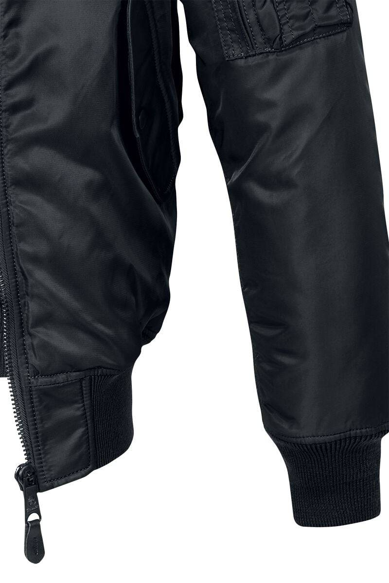 EMP "MA1 Sweathood" Bomberjacke Schwarz Von Brandit