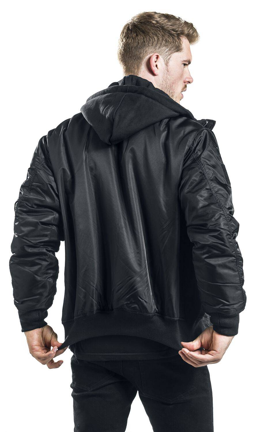 EMP "MA1 Sweathood" Bomberjacke Schwarz Von Brandit