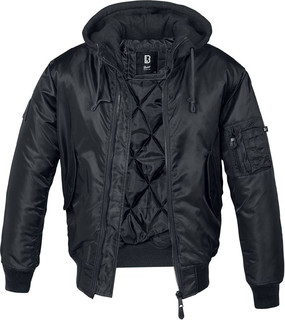 EMP "MA1 Sweathood" Bomberjacke schwarz von Brandit
