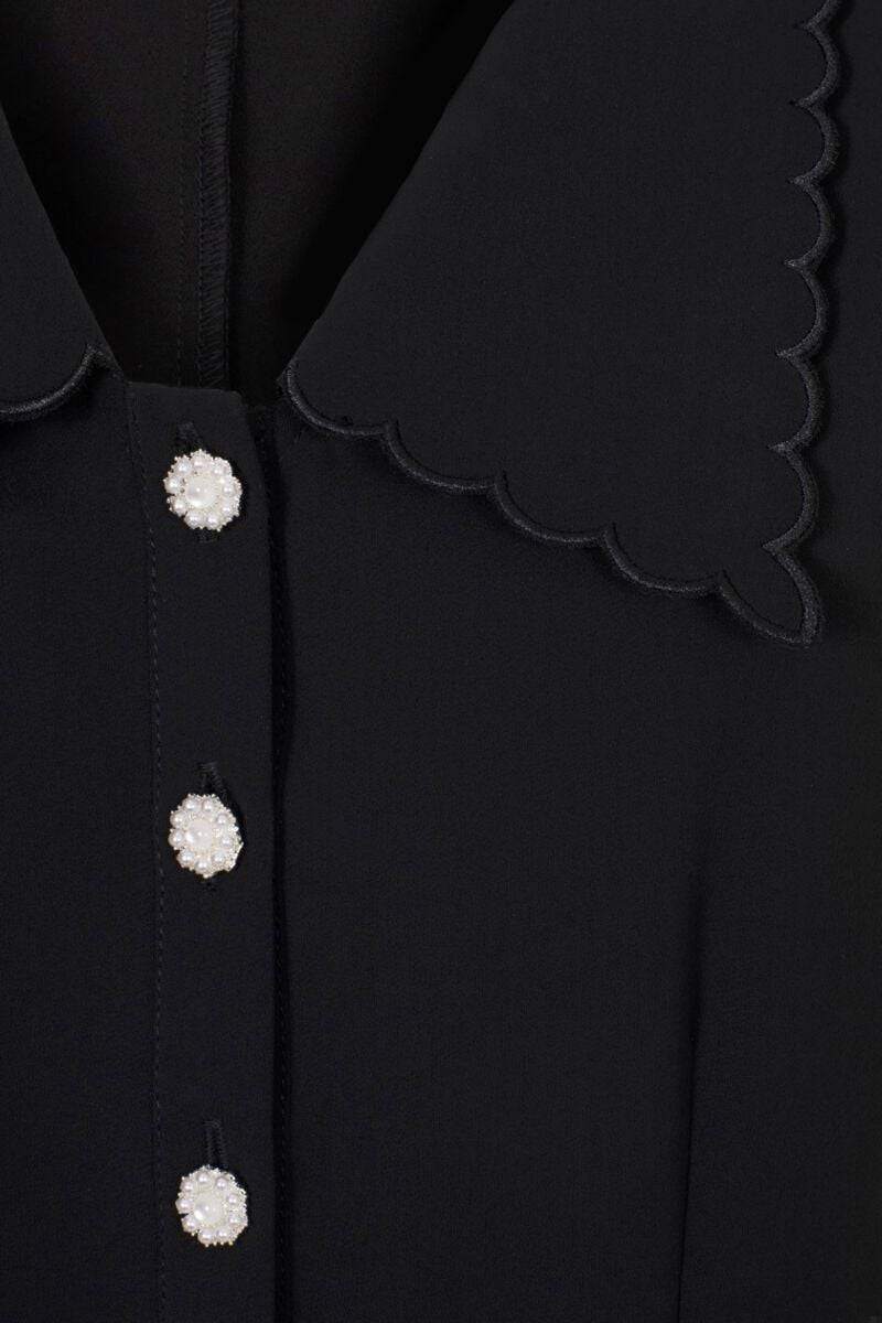 EMP "Maddy Blouse" Bluse Schwarz Von Hell Bunny