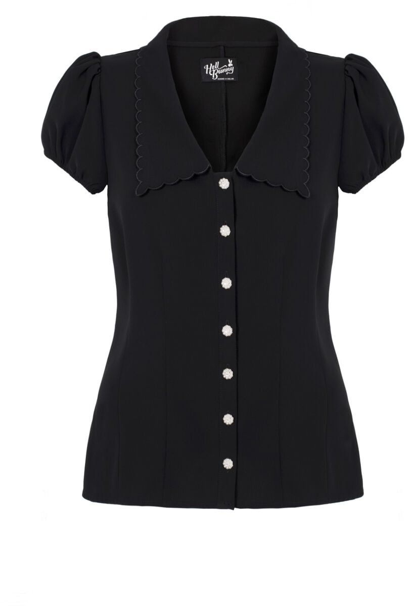 EMP "Maddy Blouse" Bluse schwarz von Hell Bunny