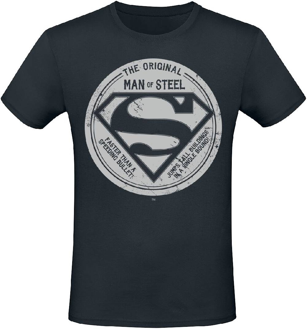 EMP "Man Of Steel" T-Shirt schwarz von Superman