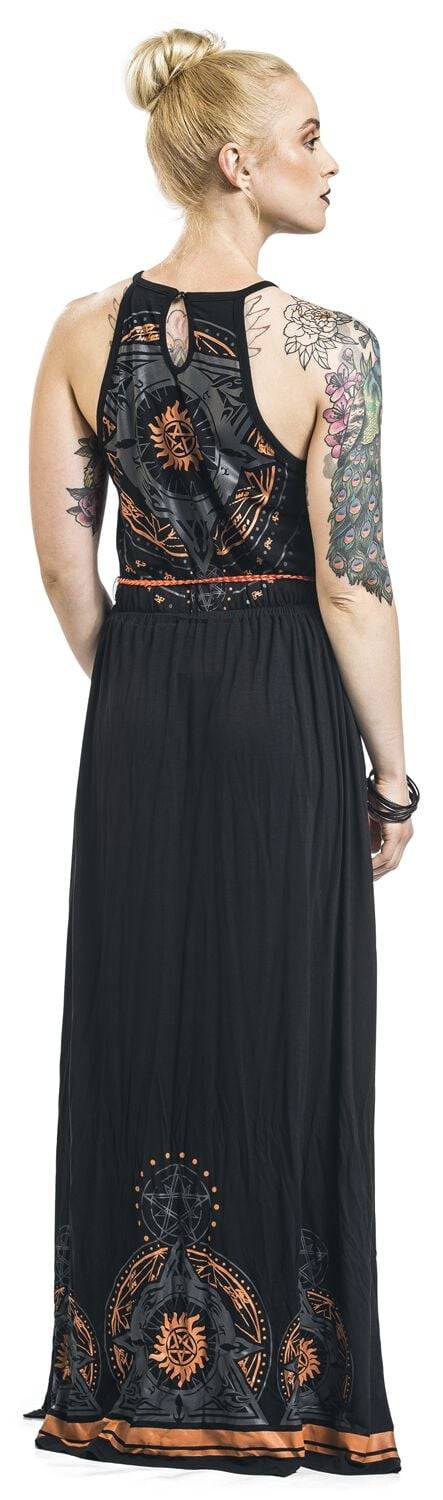 EMP "Mandala" Langes Kleid Schwarz Von Supernatural