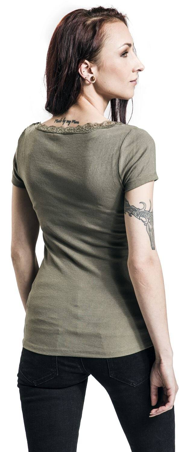 EMP "Mariella" T-Shirt Khaki Von Hailys