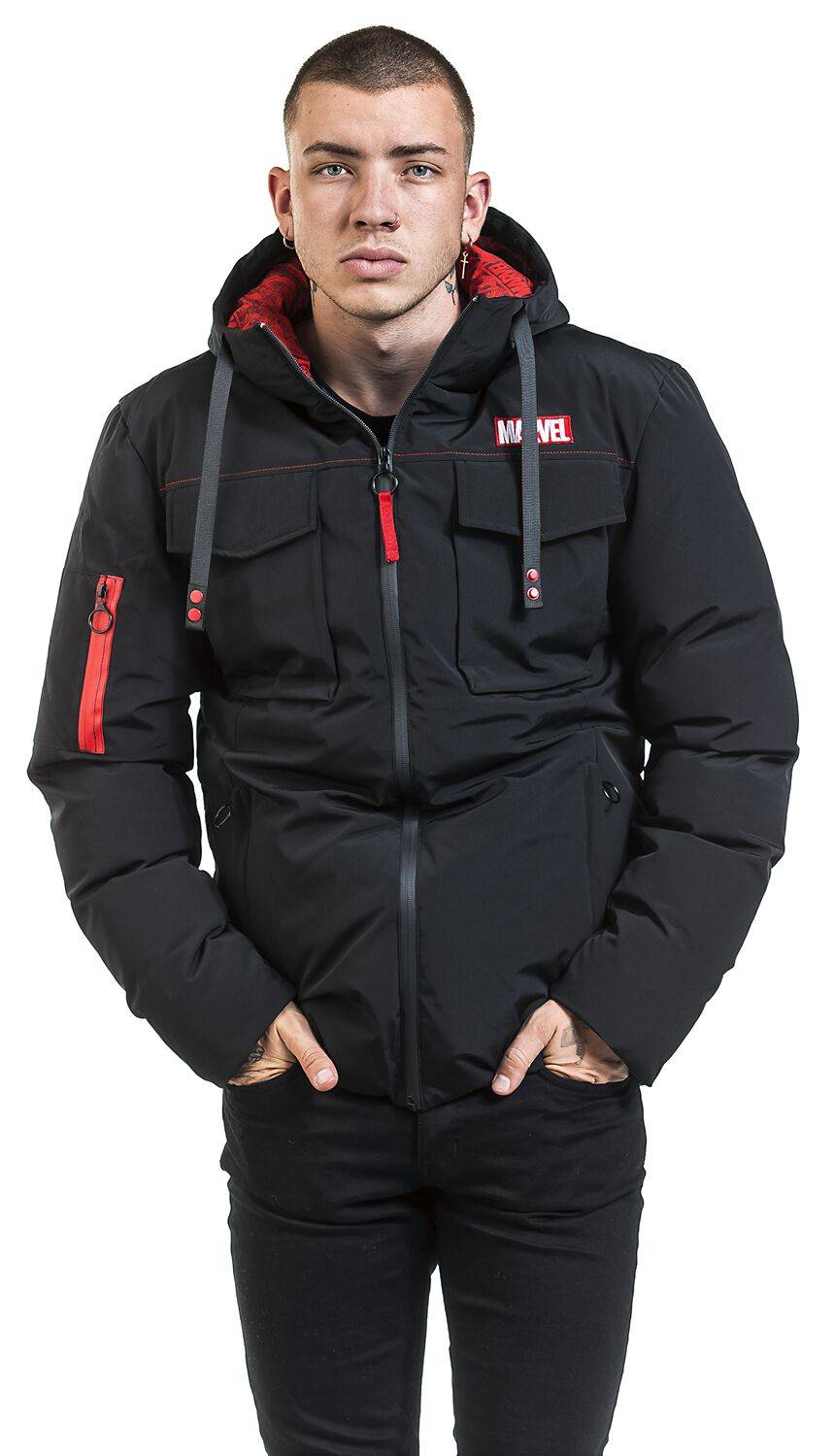 EMP "Marvel Logo" Winterjacke Schwarz Von Marvel