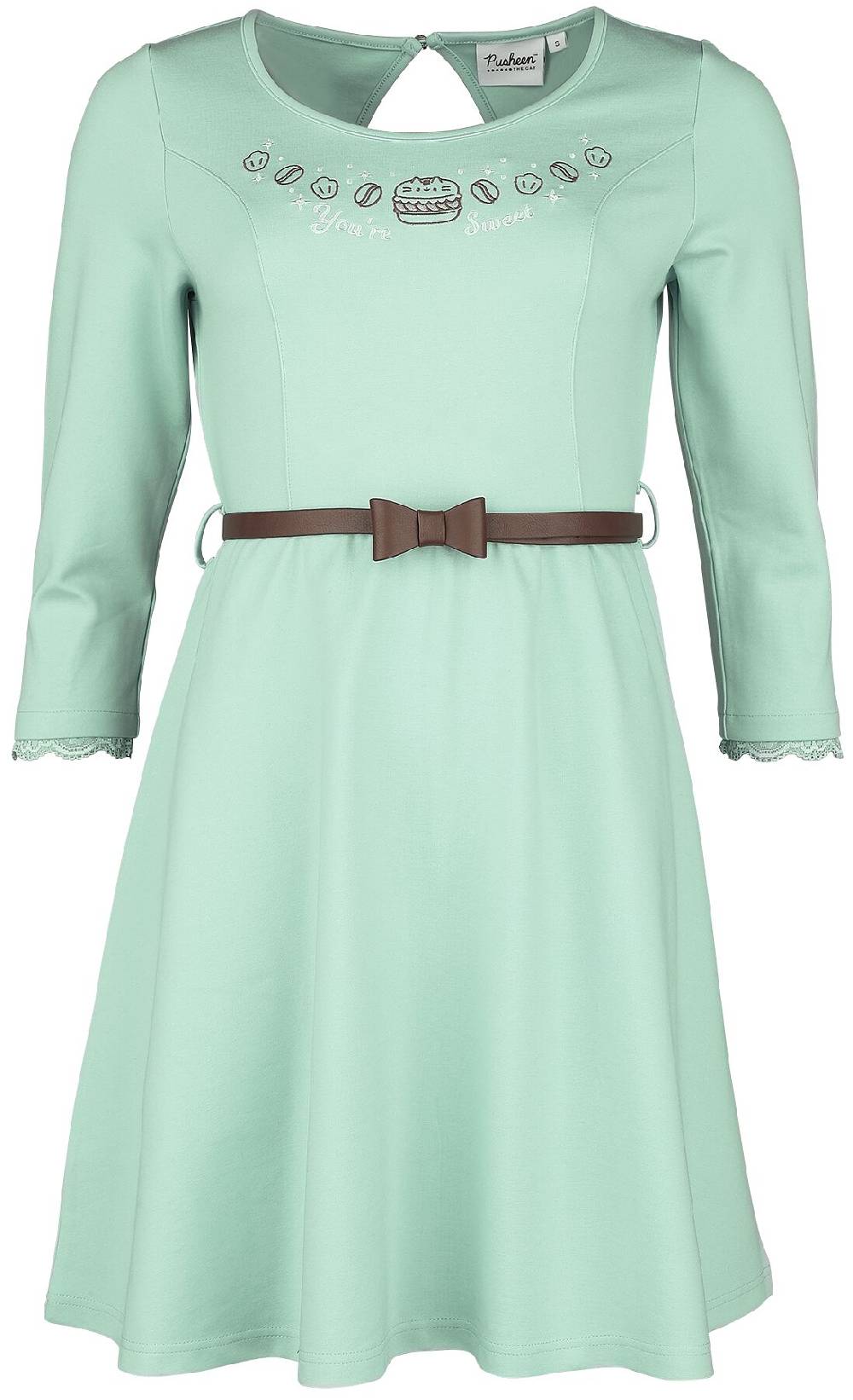 EMP "Meowcaron" Kurzes Kleid mint von Pusheen