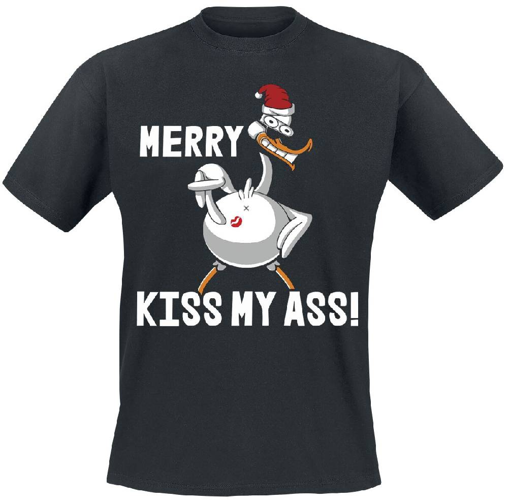 EMP "Merry Kiss My Ass!" T-Shirt schwarz von Tierisch