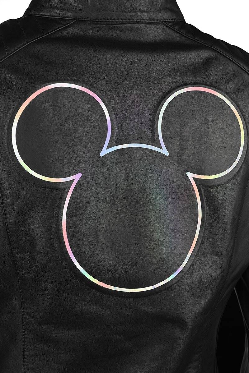 EMP "Mickey" Lederjacke Schwarz Von Micky Maus