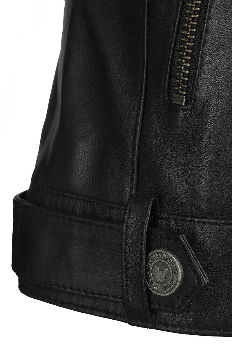 EMP "Mickey" Lederjacke Schwarz Von Micky Maus