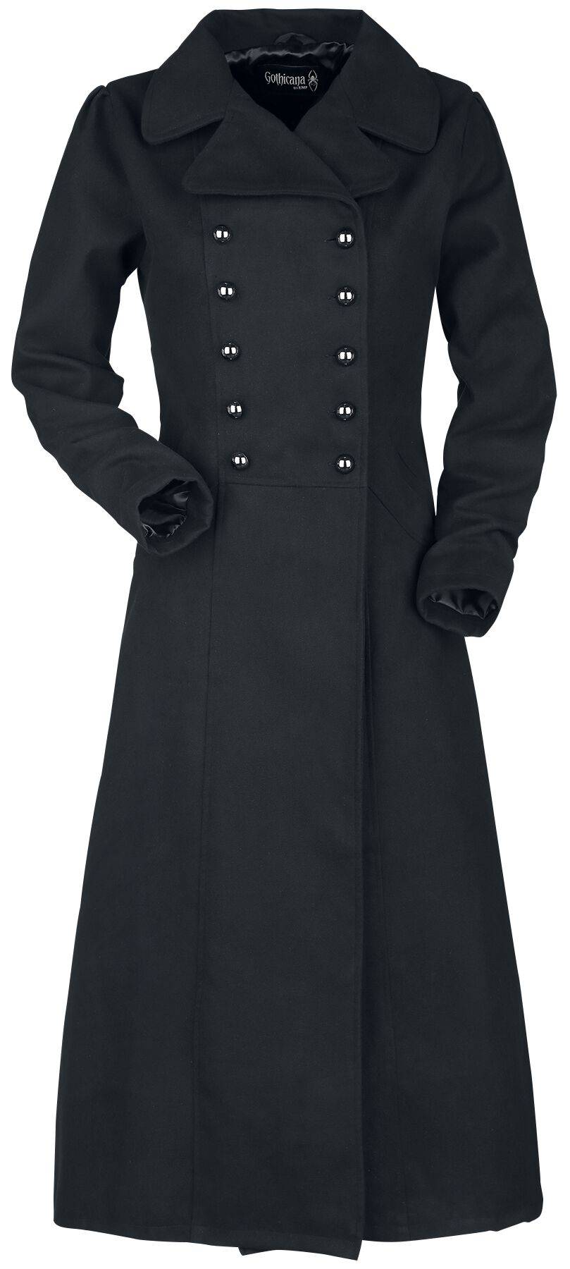EMP Militärmantel schwarz von Gothicana by EMP