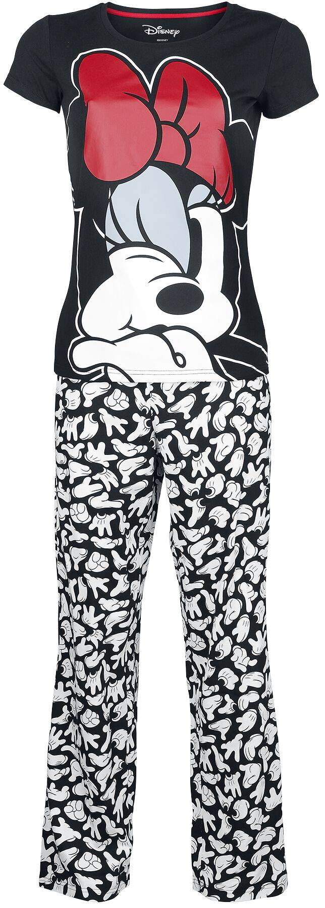 EMP "Minni Maus" Schlafanzug schwarz von Micky Maus