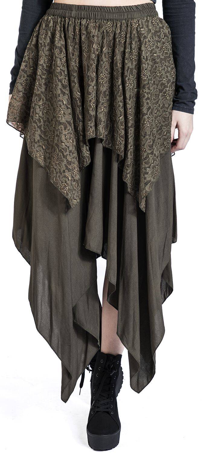 EMP Mittellanger Rock Grün Von Gothicana By EMP