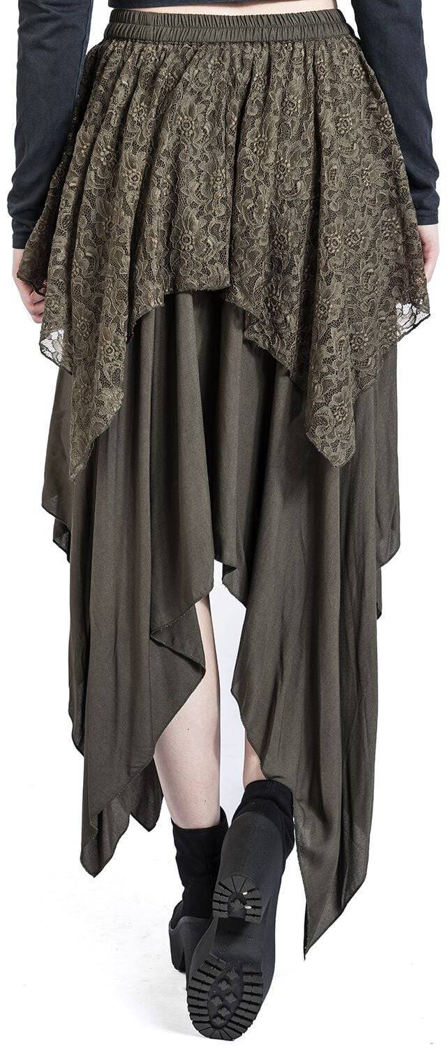 EMP Mittellanger Rock Grün Von Gothicana By EMP