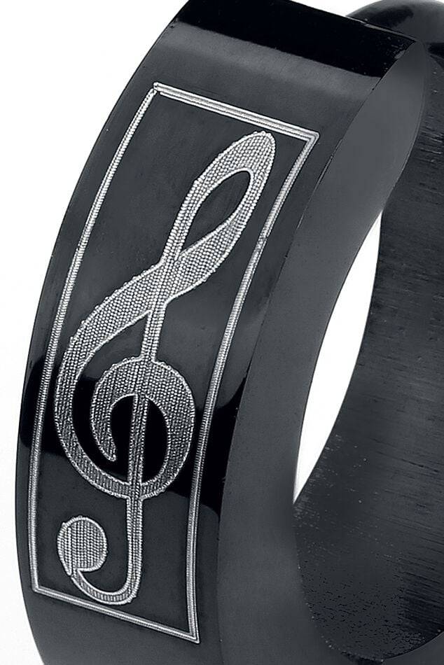 EMP "Musiknote" Ohrring Schwarz Von EtNox