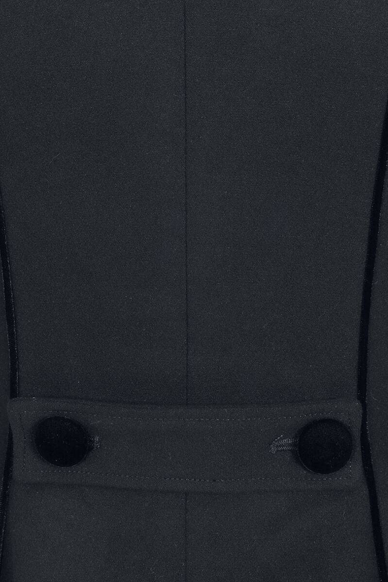 EMP "Olwin Coat" Mantel Schwarz Von Hell Bunny