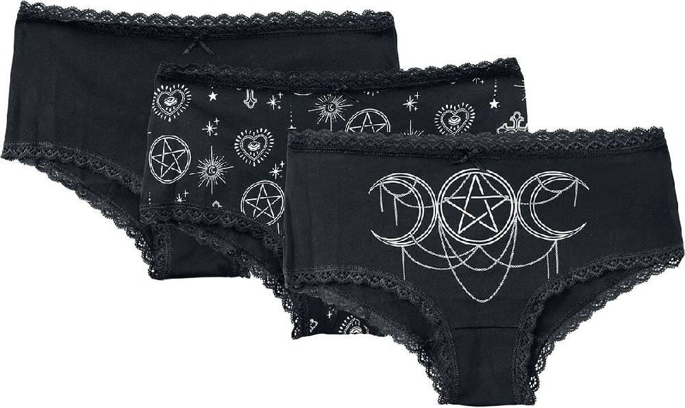 EMP Panty-Set schwarz von Gothicana by EMP