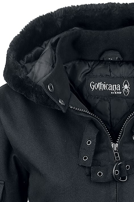 EMP Parka Schwarz Von Gothicana By EMP