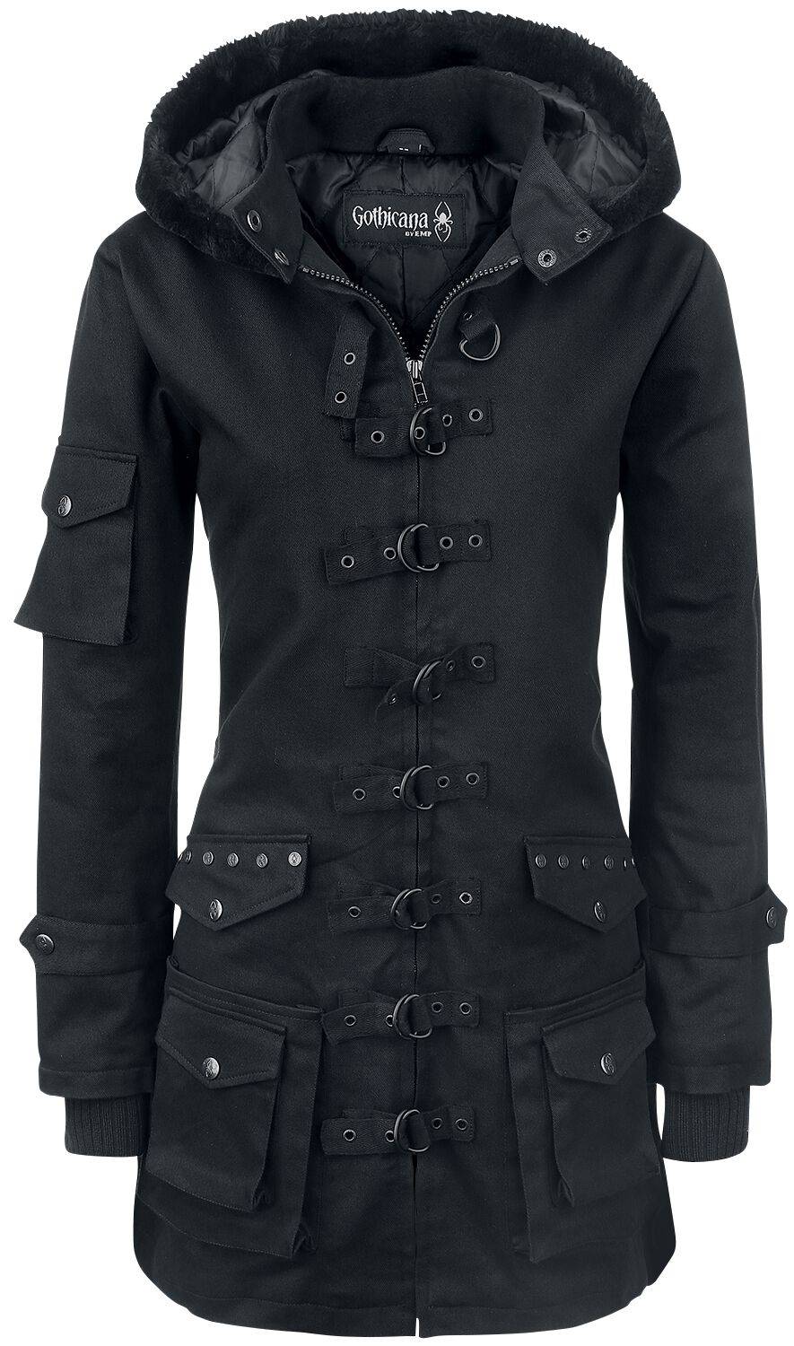 EMP Parka schwarz von Gothicana by EMP