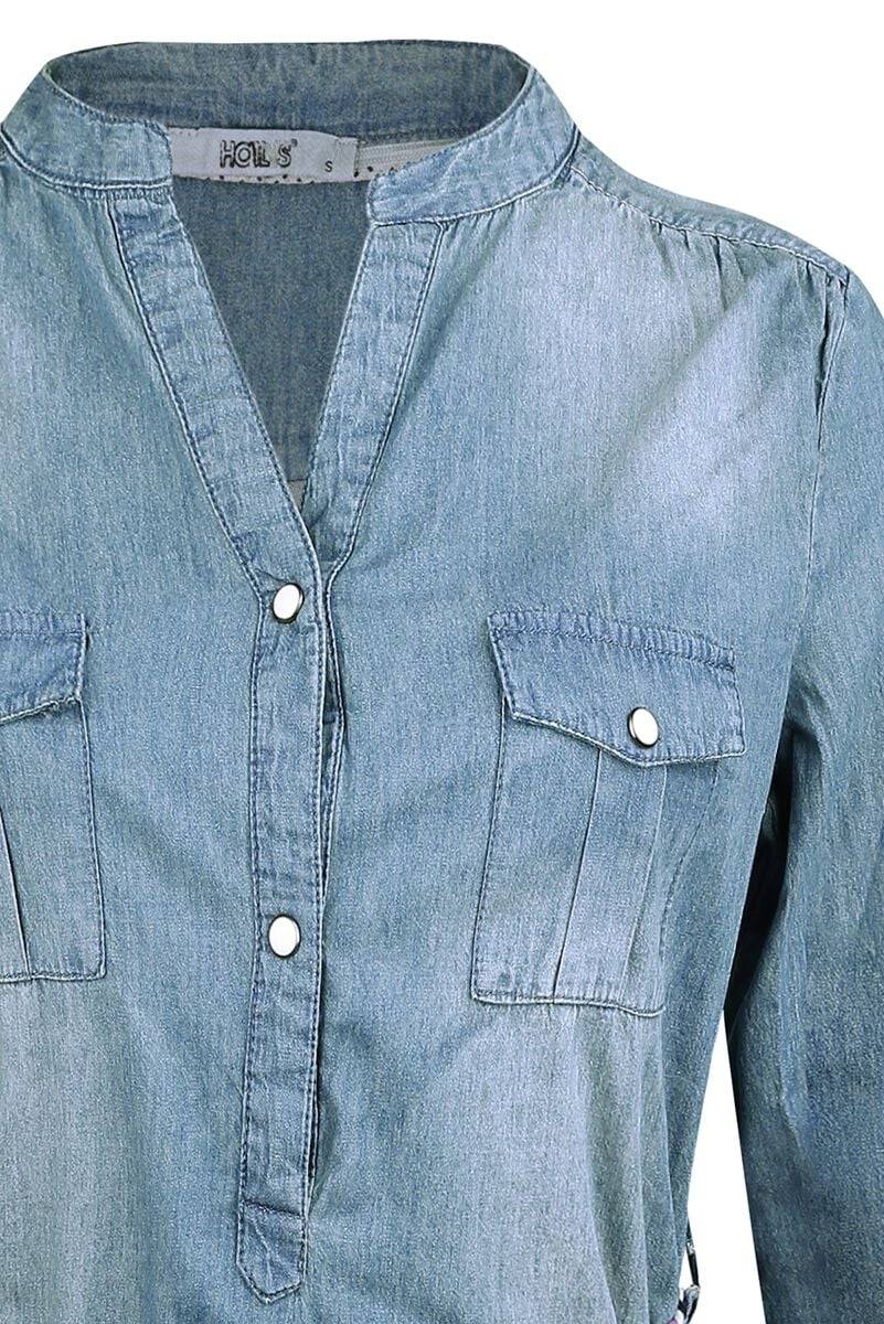 EMP "Patty" Bluse Blau Von Hailys