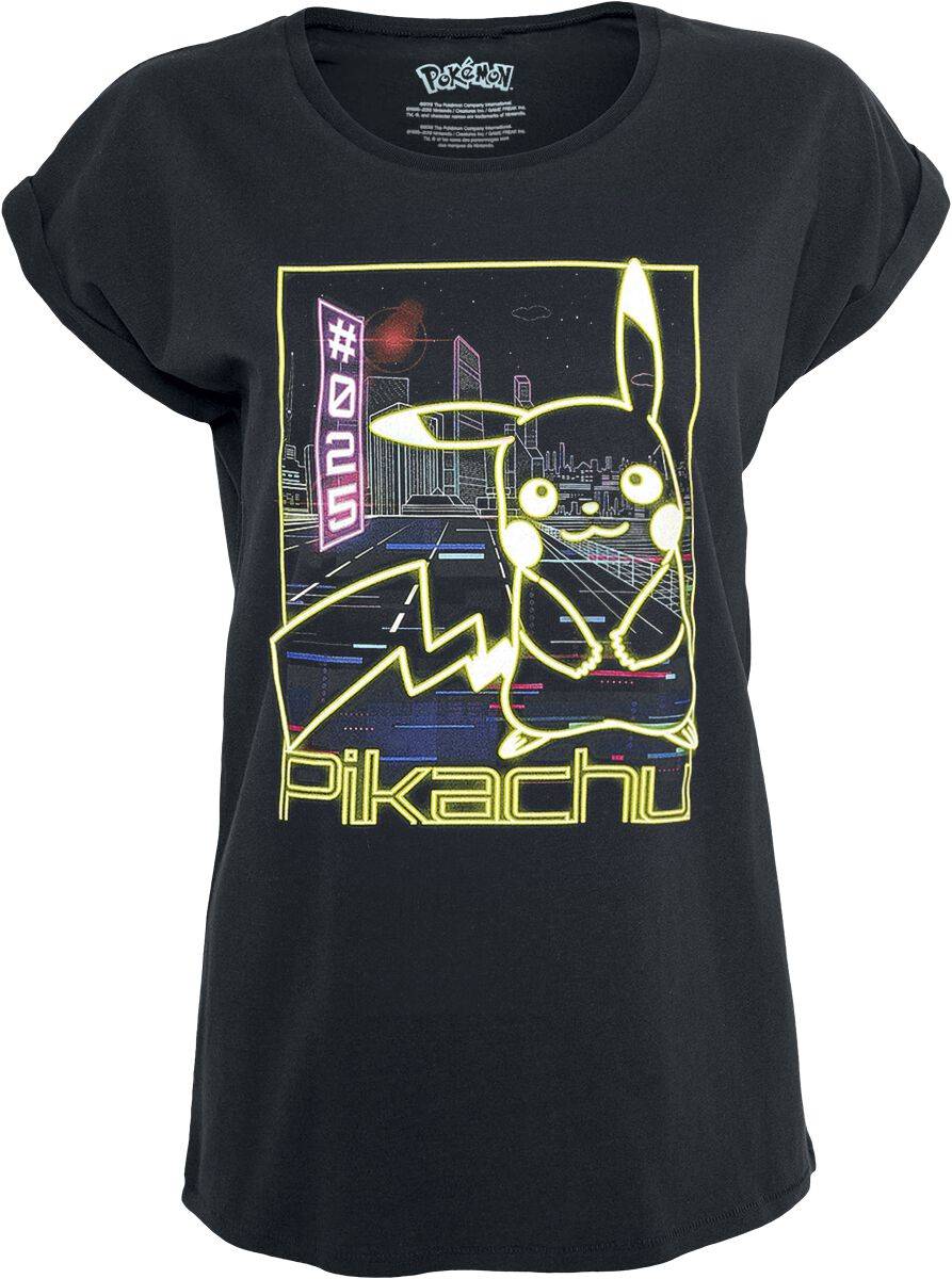EMP "Pikachu - Neon" T-Shirt schwarz von Pokémon