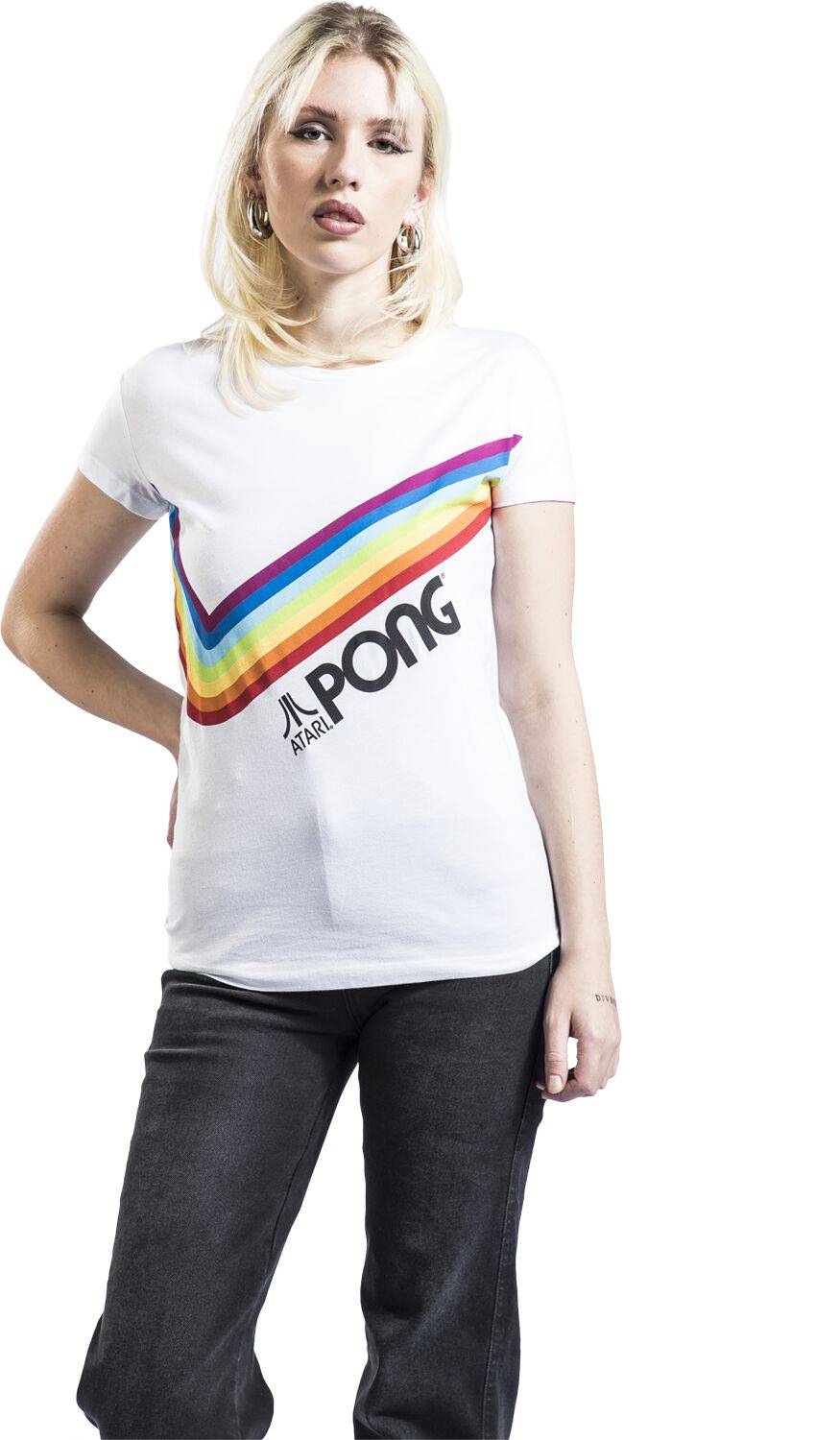 EMP "Pong - Pride Rainbow" T-Shirt Weiß Von Atari