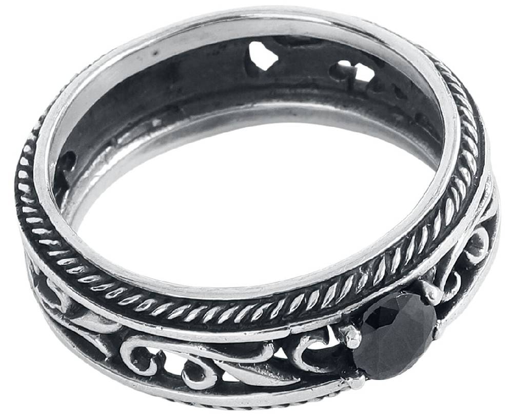 EMP "Princess" Ring Schwarz/silberfarben Von EtNox
