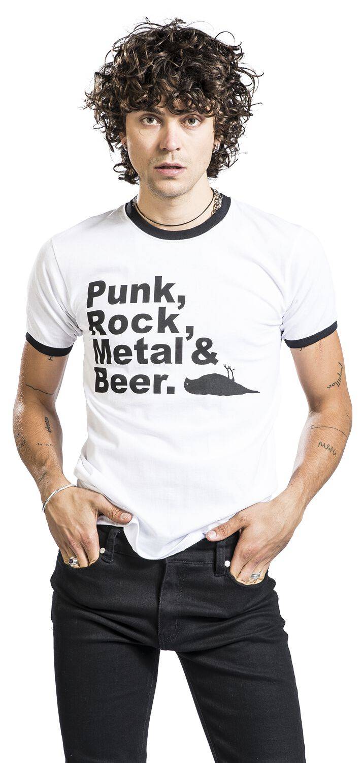 EMP "PRMB Ringer T-Shirt" T-Shirt Weiß Von Atticus