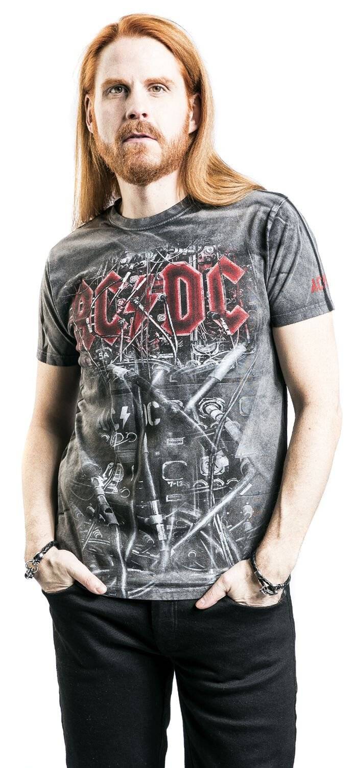 EMP "PWR Wires" T-Shirt Grau Von AC/DC