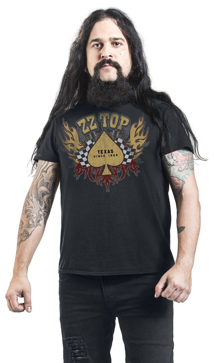 EMP "Race Flag" T-Shirt Schwarz Von ZZ Top