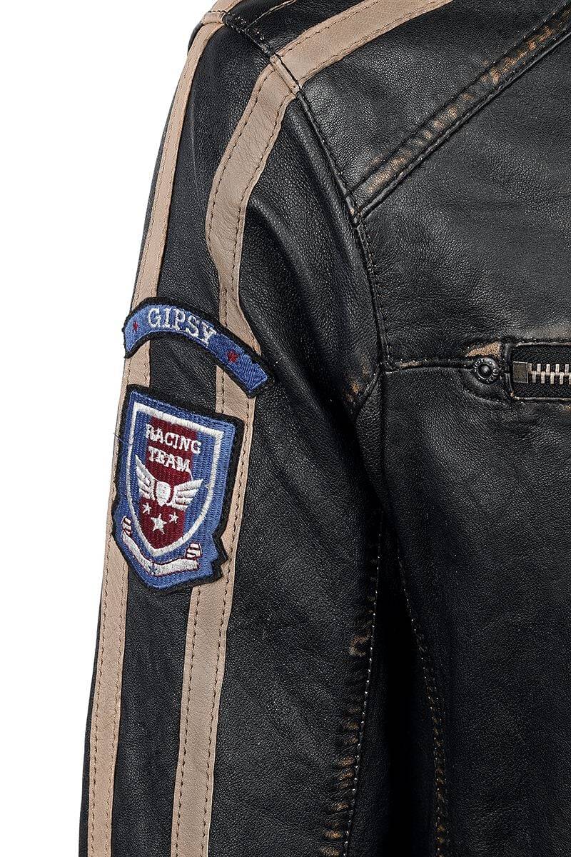 EMP "Race" Lederjacke Dunkelbraun Von Gipsy