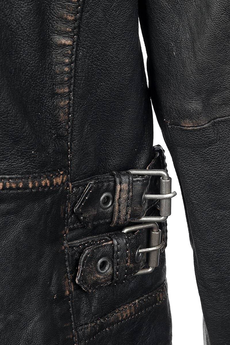 EMP "Race" Lederjacke Dunkelbraun Von Gipsy