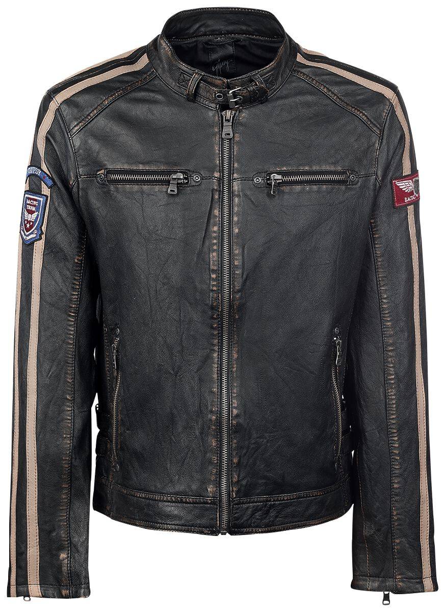 EMP "Race" Lederjacke dunkelbraun von Gipsy