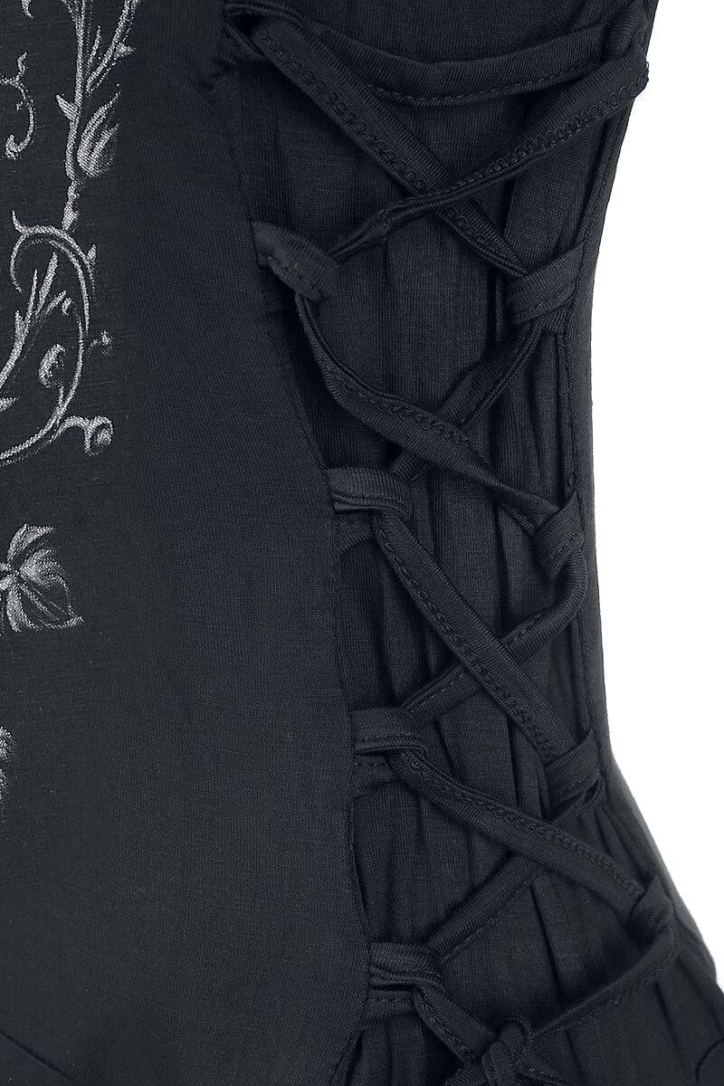 EMP "Raven Heart" Kurzes Kleid Schwarz Von Spiral