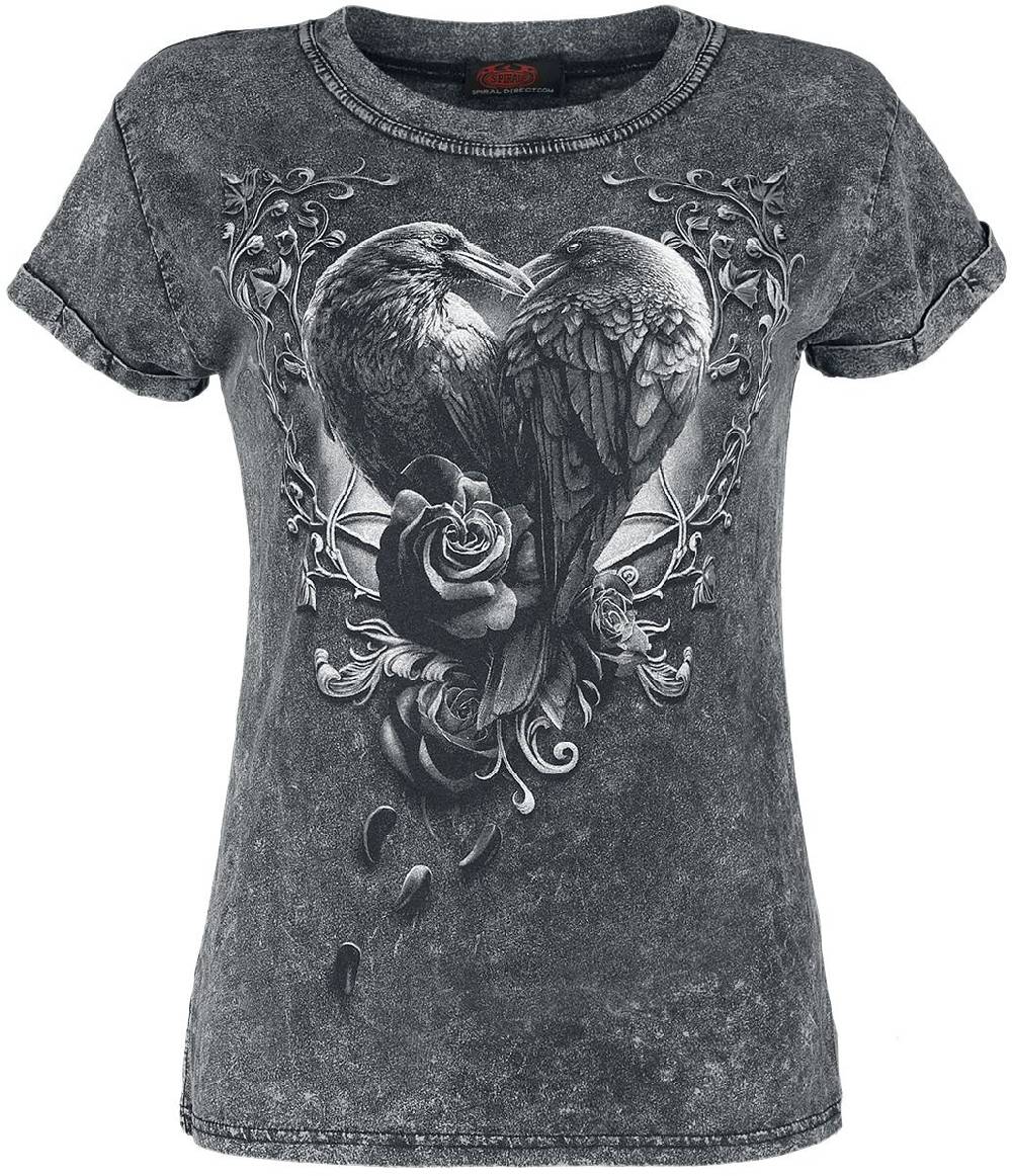 EMP "Raven Heart" T-Shirt grau von Spiral