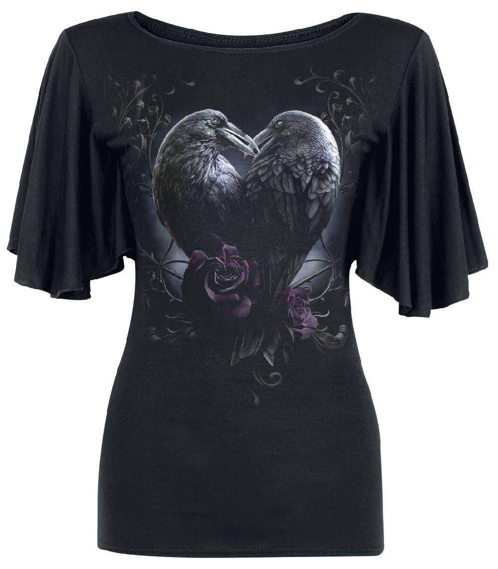 EMP "Raven Heart" T-Shirt schwarz von Spiral