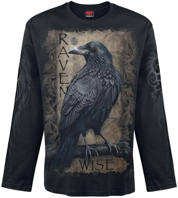EMP "Raven Wise" Langarmshirt schwarz von Spiral