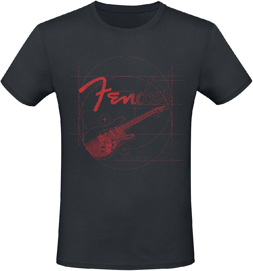 EMP "Red Guitar" T-Shirt schwarz von Fender