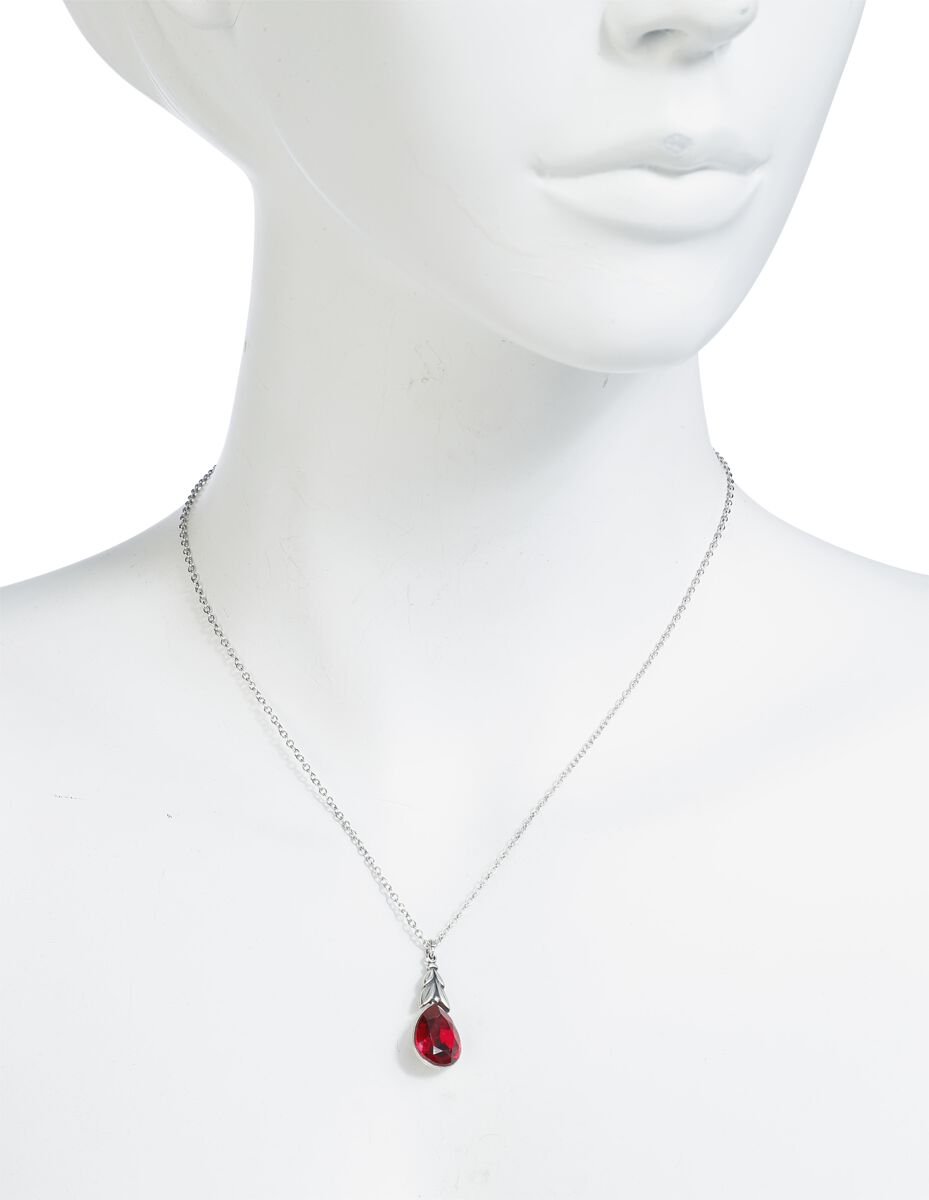 EMP "Red Teardrop" Halskette Silberfarben Von Krikor