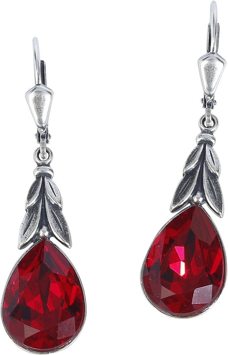 EMP "Red Teardrop" Ohrring silberfarben von Krikor